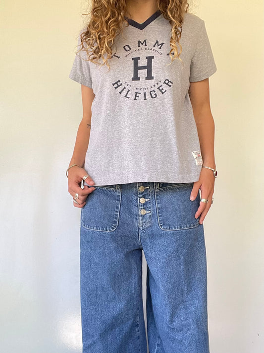 90s Tommy Hilfiger Gray T-Shirt
