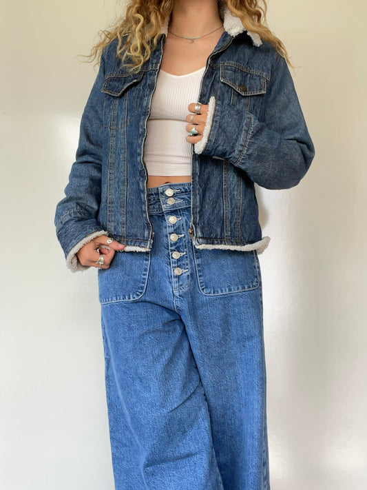 Vintage Sherpa Jean Jacket