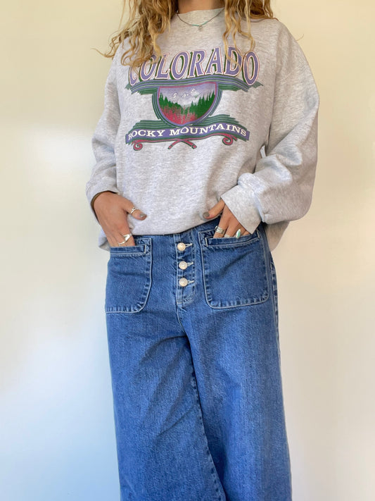 90s Colorado Grey Crewneck