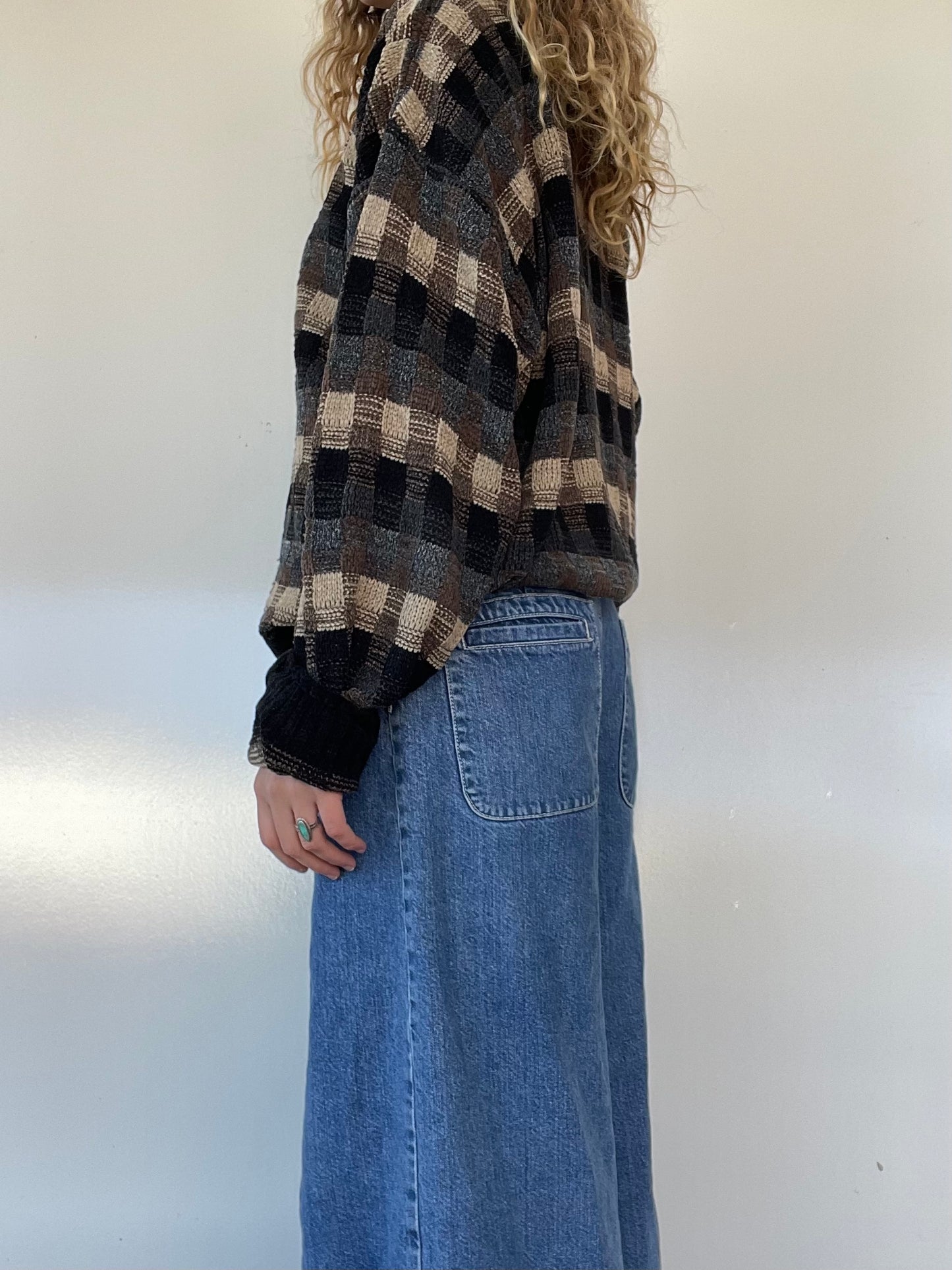 90s Checkered Sweater