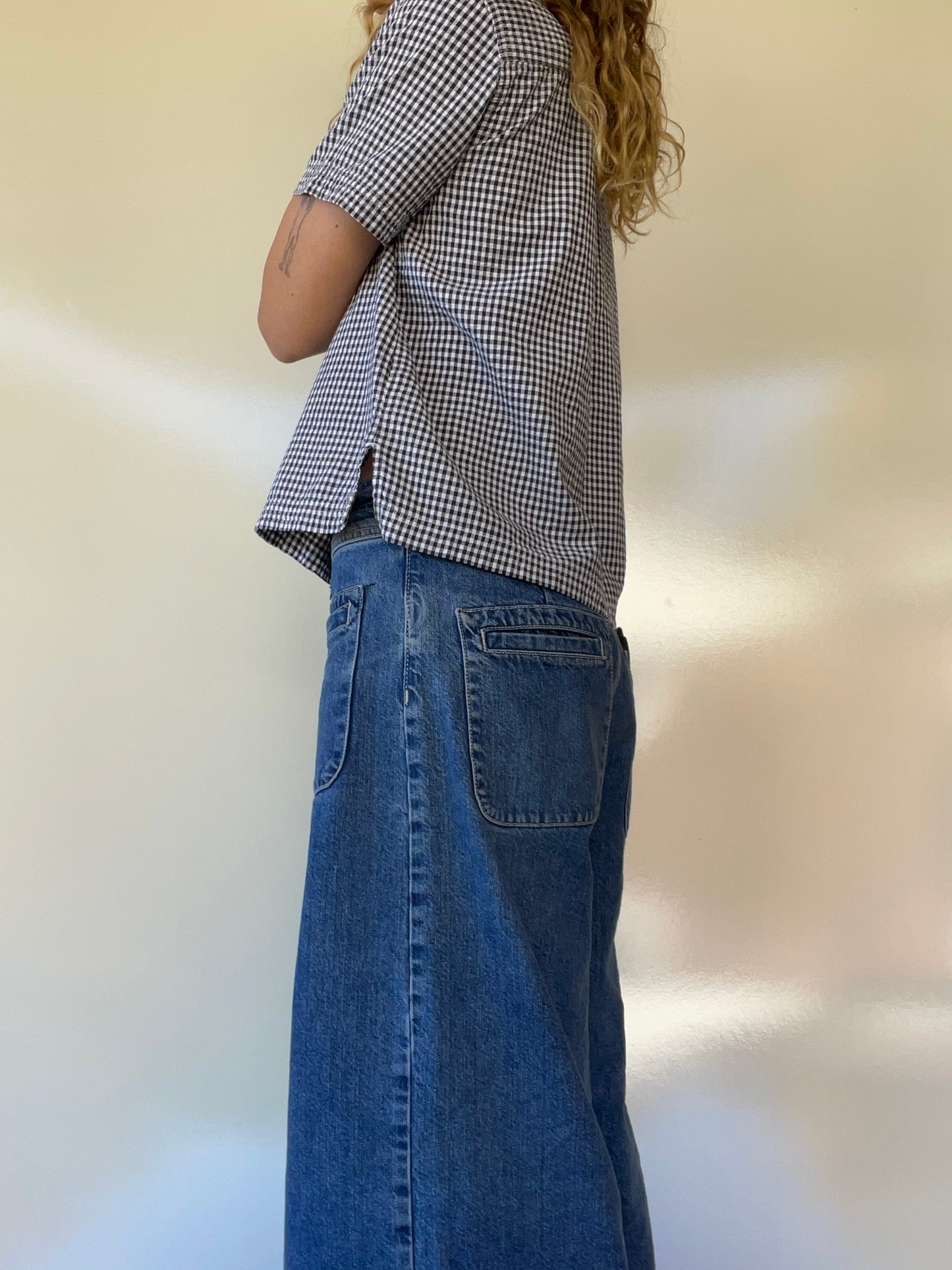 90s Gingham Button Up