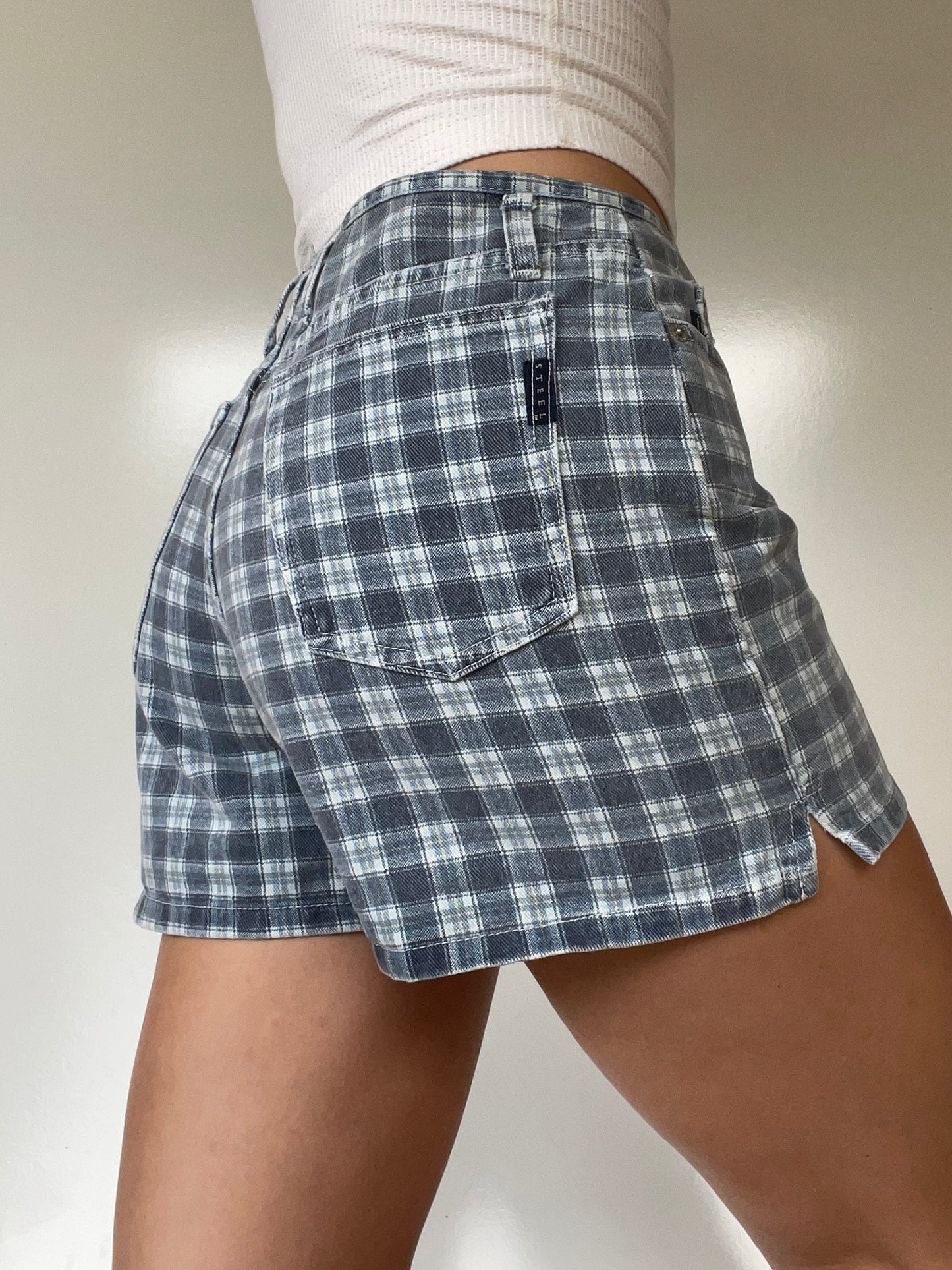 Vintage 7Steel Checkered Shorts