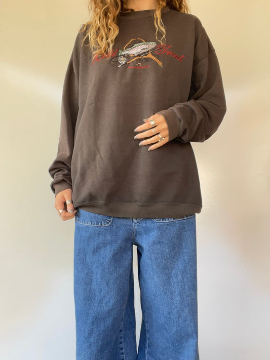 90s Fishing Graphic Crewneck