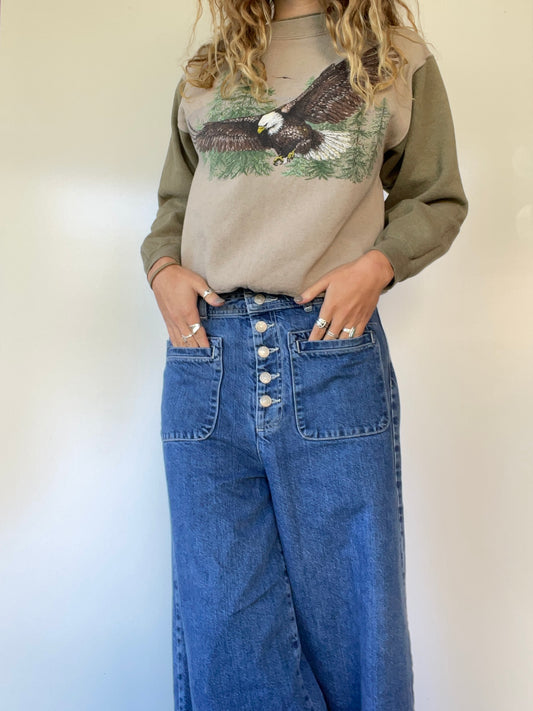 90s Bald Eagle Graphic Crewneck
