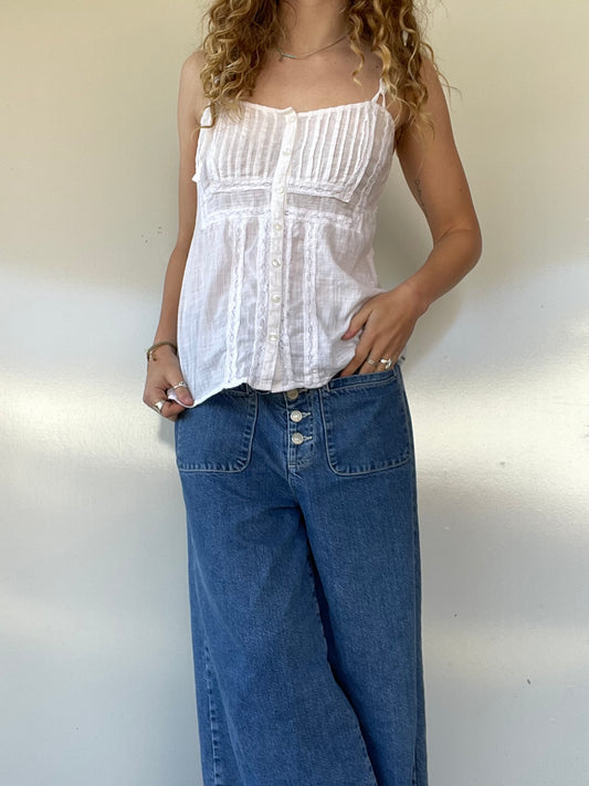 White Lace Tank Top