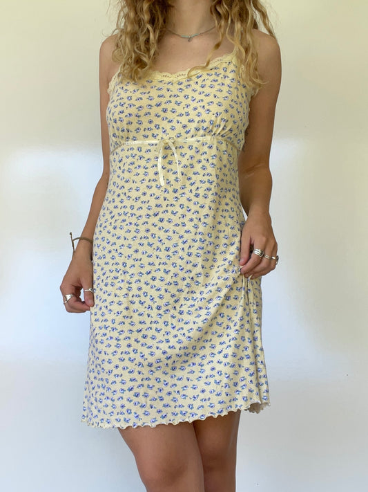 00s Yellow Floral Dress