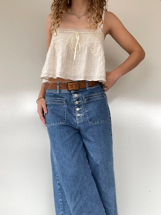 AE Cream Lace Top