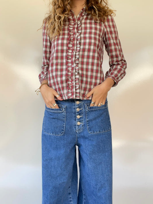 Zara Plaid Button Up