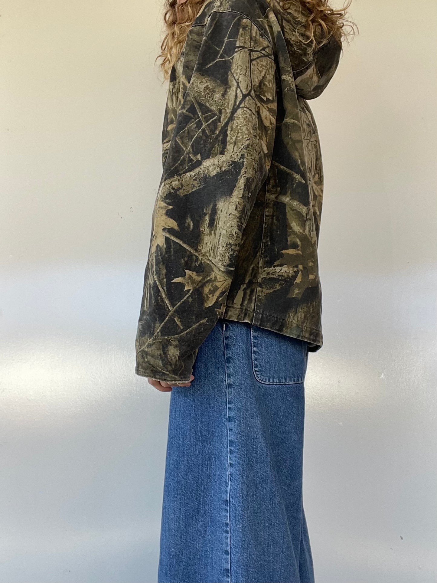 Columbia Camo Canvas Jacket Sherpa Lined